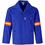 Site Premium Polycotton Jacket - Reflective Arms - Orange Tape - Image 3