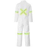 Safety Polycotton Boiler Suit - Reflective Arms Legs & Back - Yellow Tape - Image 3
