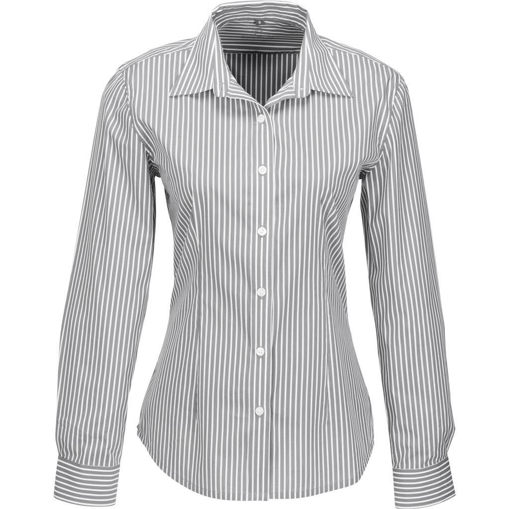 GP-7451-GY Ladies Long Sleeve Glenarbor Shirt - Grey - Image 1