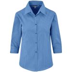 Ladies 3/4 Sleeve Micro Check Shirt - Image 2