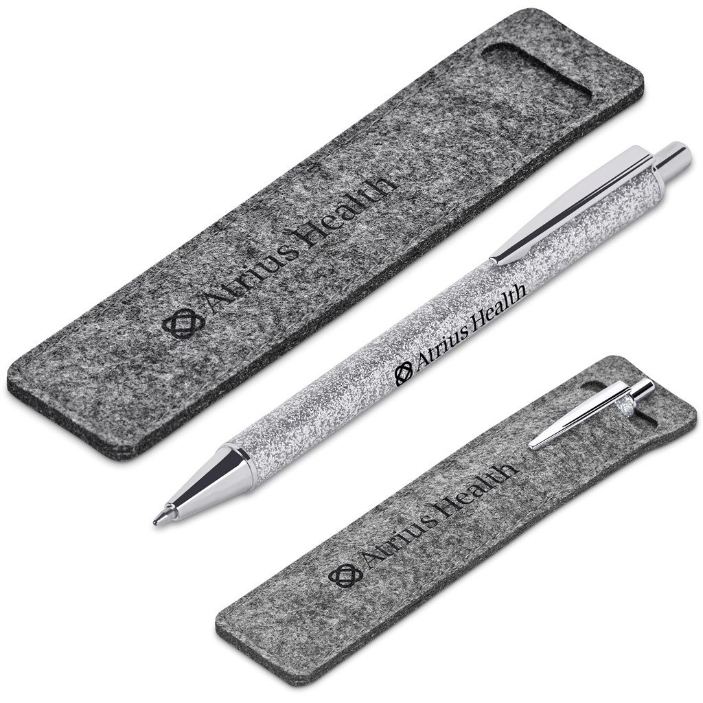 GP-AM-6-B Sparkle Ball Pen In Felt Pouch - Image 1