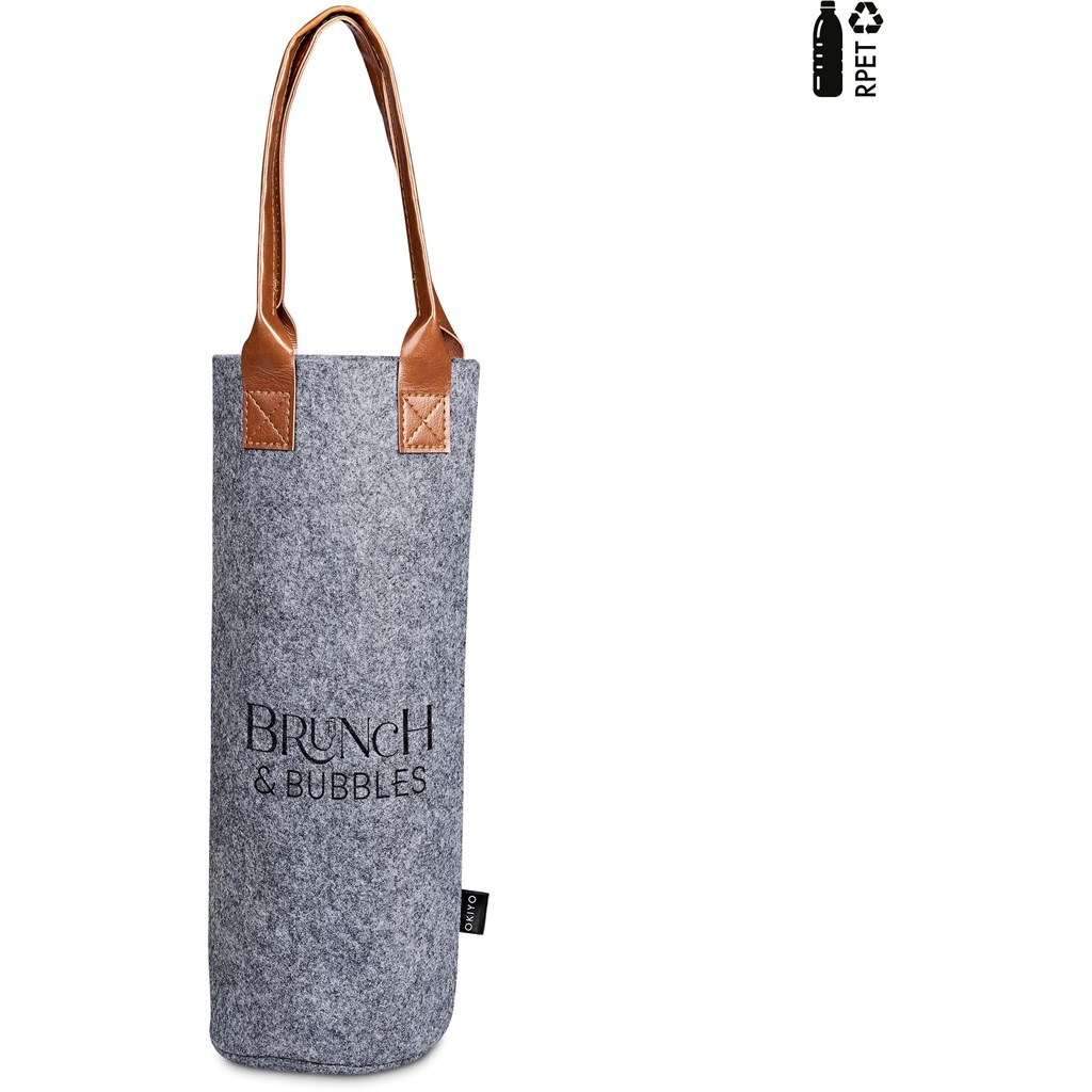 HL-OK-148-B Okiyo Tahada RPET Felt Wine Tote - Image 1