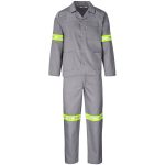 Trade Polycotton Conti Suit - Reflective Arms, Legs & Back - Yellow Tape - Image 4