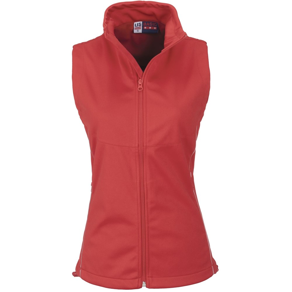BAS-4751-R Ladies Cromwell Softshell Bodywarmer - Red - Image 1