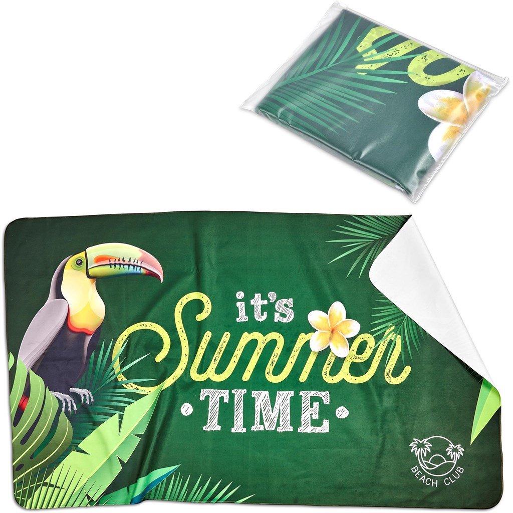 OC-HP-3-G Hoppla Hula Beach Towel - Single Sided Branding - Image 1